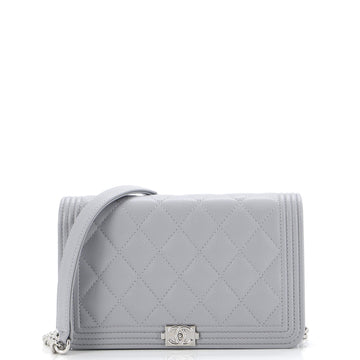 Chanel Boy Wallet on Chain Quilted Caviar