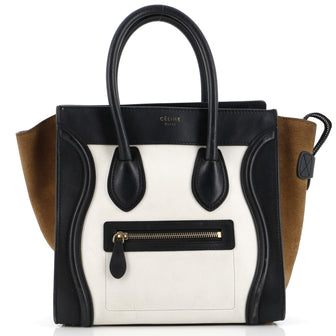 Celine Tricolor Luggage Bag Leather Micro