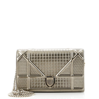 Christian Dior Diorama Wallet on Chain Cannage Embossed Calfskin