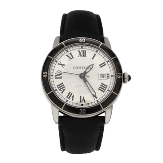 Cartier Ronde Croisiere de Cartier Automatic Watch Stainless Steel and Leather 42