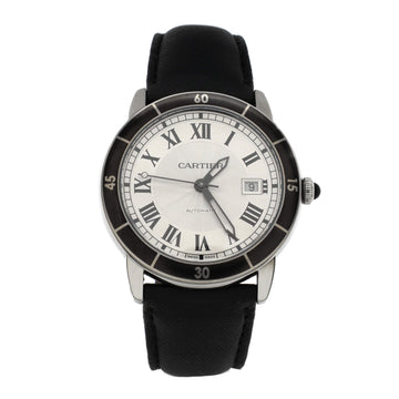 Cartier Ronde Croisiere de Cartier Automatic Watch Stainless Steel and Leather 42