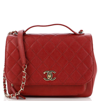 Chanel Business Affinity Flap Bag Quilted Caviar Large