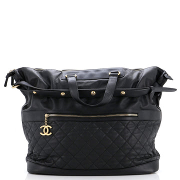 Chanel Casual Style Bowling Bag Quilted Caviar Large