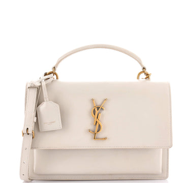 Saint Laurent Sunset Top Handle Shoulder Bag Leather Medium