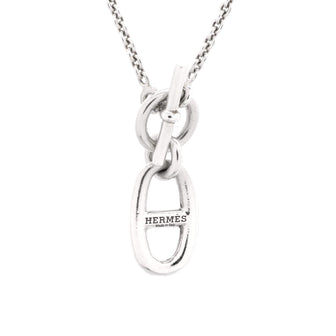 Hermes Chaine d'Ancre Pendant Necklace Sterling Silver