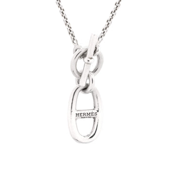 Hermes Chaine d'Ancre Pendant Necklace Sterling Silver