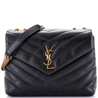 Saint Laurent Loulou Shoulder Bag Matelasse Chevron Leather Small