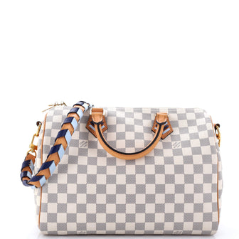 Louis Vuitton Speedy Bandouliere Bag Damier with Braided Detail 30