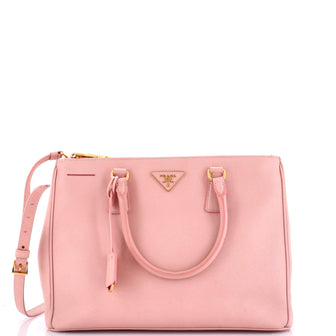 Prada Double Zip Lux Tote Saffiano Leather Medium