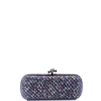 Bottega Veneta Box Knot Clutch Intrecciato Satin Long
