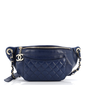 Chanel Bi Classic Waist Bag Quilted Crumpled Calfskin