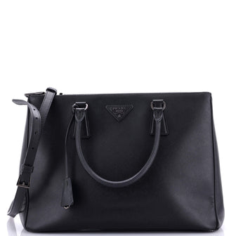 Prada Double Zip Lux Tote Saffiano Leather Medium