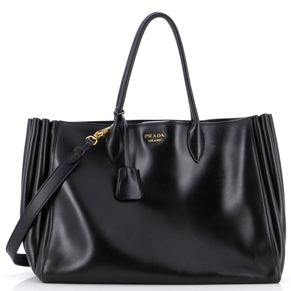 Prada Soft Bibliotheque Tote City Calfskin Large Black 29928412
