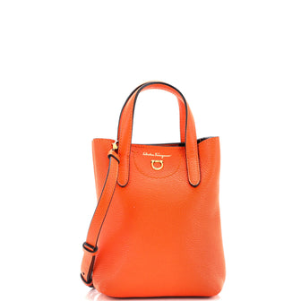 Salvatore Ferragamo Gancini Tote Leather Mini