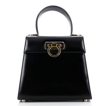 Salvatore Ferragamo Gancini Convertible Top Handle Bag Leather Mini