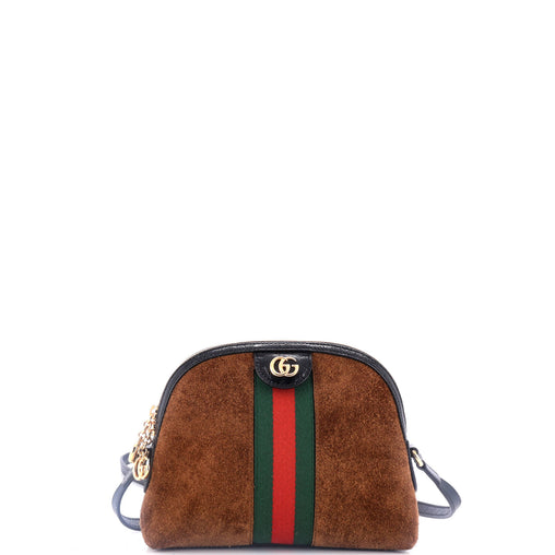 Gucci Ophidia Dome Shoulder Bag Suede Small Brown 2992861