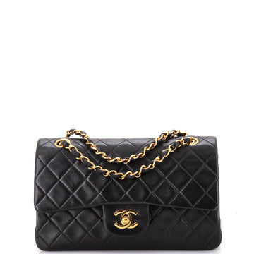 Chanel Vintage Classic Double Flap Bag Quilted Lambskin Small
