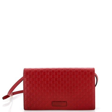 Gucci Wallet on Strap Microguccissima Leather