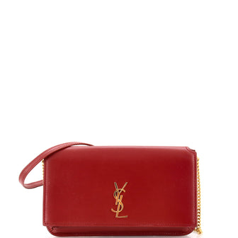 Saint Laurent Classic Monogram Phone Holder Shoulder Bag Leather