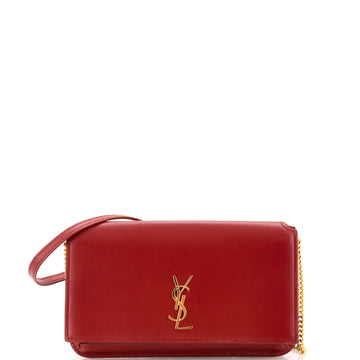 Saint Laurent Classic Monogram Phone Holder Shoulder Bag Leather