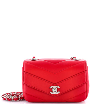 Chanel Data Center Envelope Flap Bag Chevron Caviar Mini