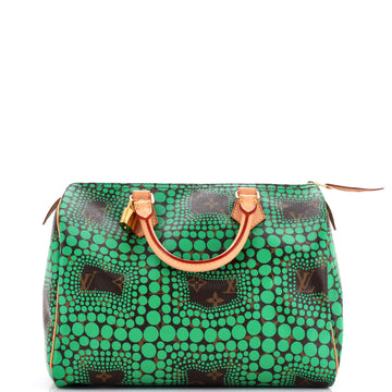 Louis Vuitton Speedy Handbag Limited Edition Kusama Town Monogram Canvas 30
