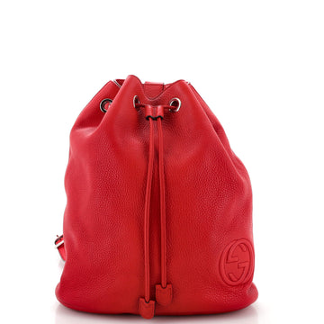 Gucci Soho Drawstring Backpack Leather Small