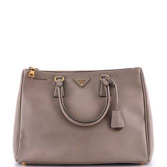 Prada Double Zip Lux Tote Saffiano Leather Large