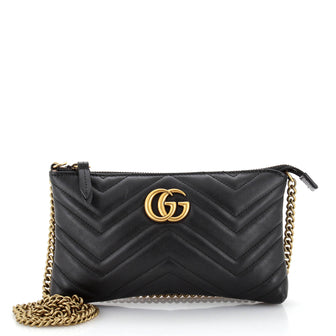Gucci GG Marmont Chain Shoulder Bag Matelasse Leather Mini
