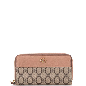 Gucci GG Marmont Zip Around Wallet GG Coated Canvas and Leather