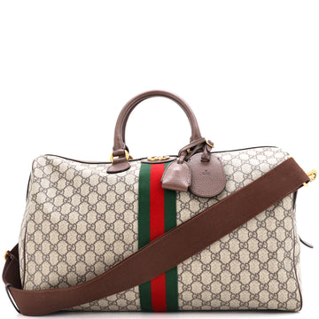 Gucci Ophidia Carry On Duffle Bag GG Coated Canvas Medium