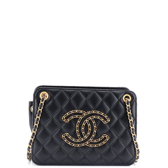 Chanel Once Upon a Time Chain CC Accordion Tote Quilted Calfskin Small