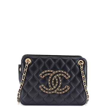 Chanel Once Upon a Time Chain CC Accordion Tote Quilted Calfskin Small