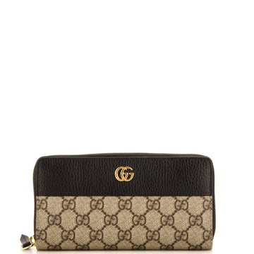 Gucci GG Marmont Zip Around Wallet GG Coated Canvas and Leather