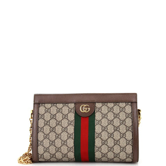 Gucci Ophidia Chain Shoulder Bag GG Coated Canvas Small