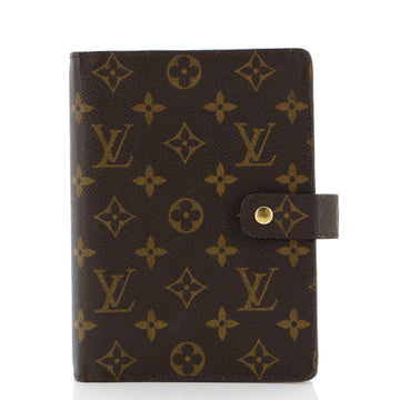 Louis Vuitton Ring Agenda Cover Monogram Canvas MM