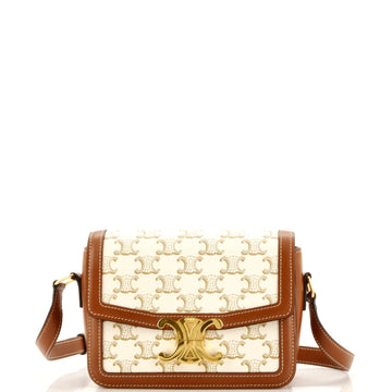 Celine Triomphe Shoulder Bag Triomphe Coated Canvas Teen