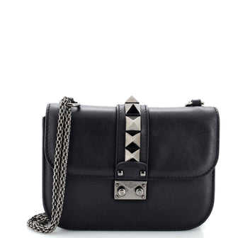 Valentino Garavani Glam Lock Shoulder Bag Leather Small