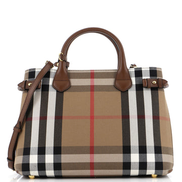 Burberry Banner Tote House Check Canvas Medium