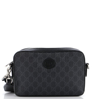 Gucci Interlocking G Patch Shoulder Bag GG Coated Canvas Small