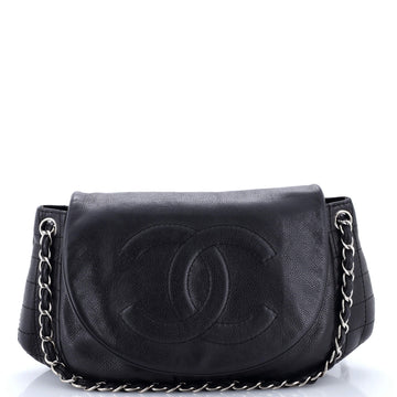 Chanel Timeless Half Moon Flap Bag Caviar Medium