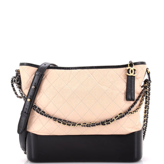 Chanel Bicolor Gabrielle Hobo Quilted Aged Calfskin Large