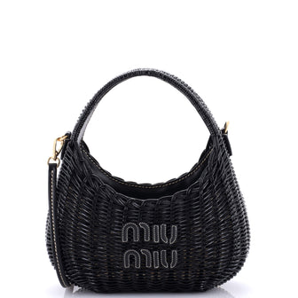 Miu Miu Wander Hobo Wicker Mini