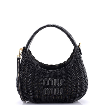 Miu Miu Wander Hobo Wicker Mini