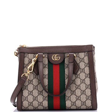Gucci Ophidia Top Handle Tote GG Coated Canvas Small