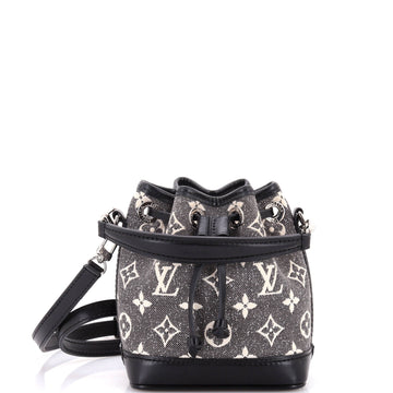 Louis Vuitton Noe NM Handbag Monogram Jacquard Denim Nano