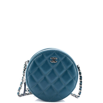Chanel Round Clutch with Chain Quilted Lambskin Mini