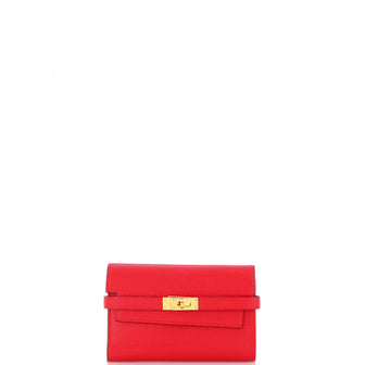 Hermes Kelly Trifold Wallet Chevre Mysore Medium