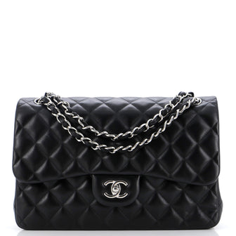 Chanel Classic Double Flap Bag Quilted Lambskin Jumbo