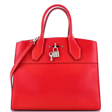Louis Vuitton City Steamer Handbag Leather MM